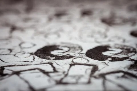 Extreme close up of acrylic paint texture Stock Photos