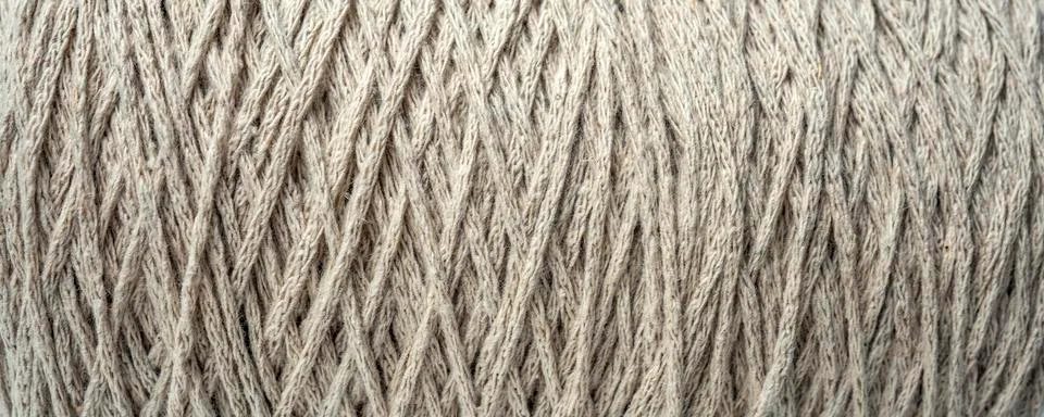 An extreme close up of a ball of string texture Stock-Fotos