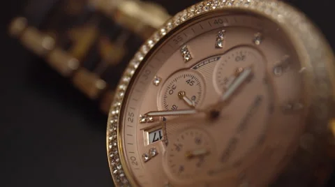 Extreme Close Up of Beautiful Womans Watch. Second Hand Dial. 4K UHD. 스톡 동영상 51667066