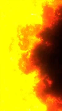 Extreme close-up of blazing solar fire with bright yellow light and dark re.. Stock Illustration
