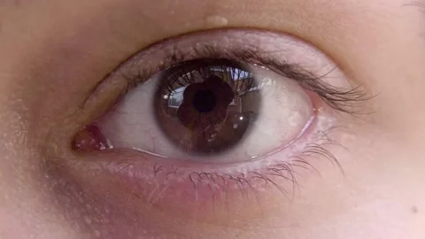 Extreme close up of Brown eye Stock Footage 137459488