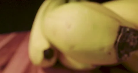 Extreme close up of a bunch of bananas Stock Footage 130761203