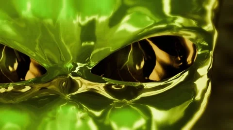 Extreme Close-Up of CGI Alien Eyes Stock-Footage 65111723