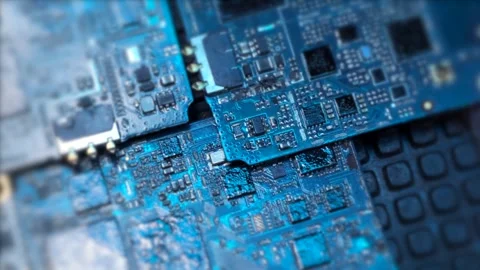 Extreme close up computer motherboard components background Stock Footage 271368538