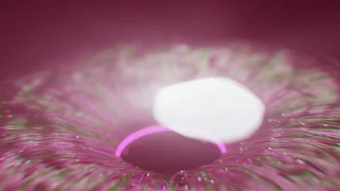 Extreme close up of Futuristic Sci Fi Iris in blue Stock Footage 253555556