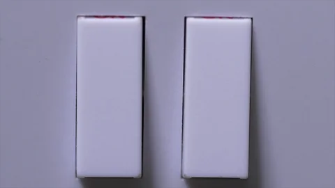 Extreme Close Up Of Hand Turning Plug Socket Switches On And Off. Uk Plug Socket Stock Footage 123064554