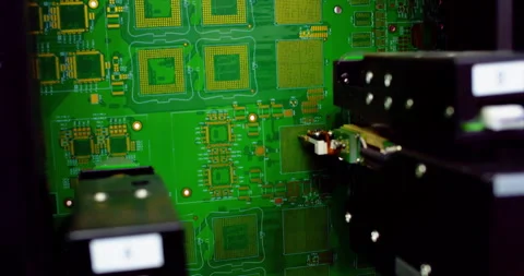 Extreme close-up of a high-tech robotic testing arm Stock Footage 335950038