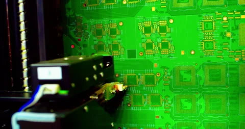 Extreme close-up of a high-tech robotic testing arm Stock Footage 335950665
