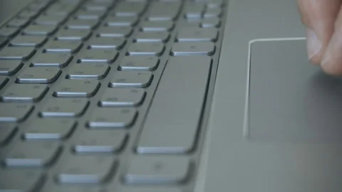 Extreme close-up of human hands on keyboard Stock Footage 112104675