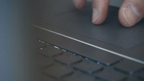Extreme close-up of human hands on keyboard Stock Footage 112105191