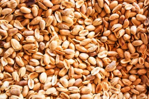 Extreme close-up image of peanuts Stock Photos