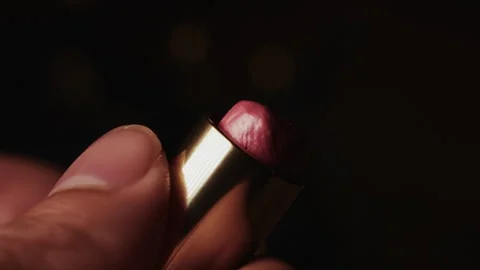 Extreme close-up of lipstick Stock Footage 285562856