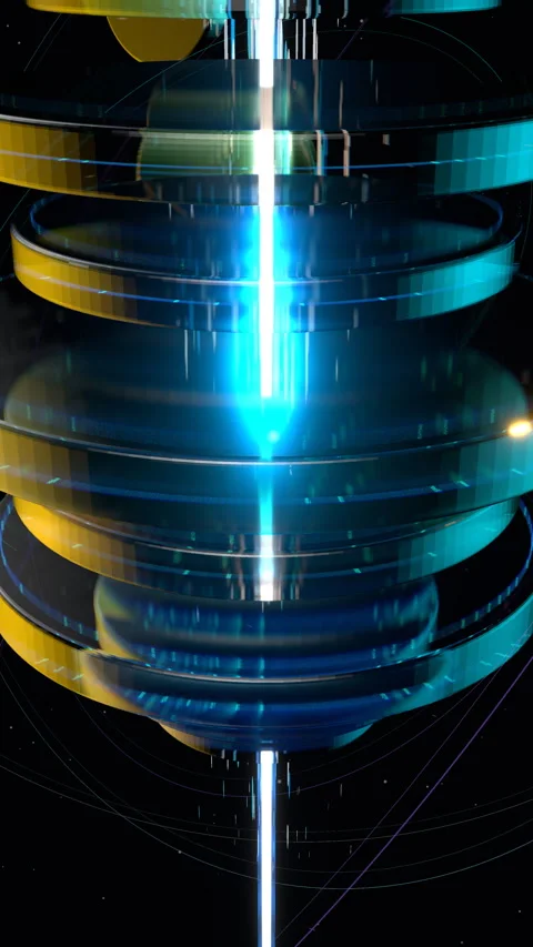 Extreme close-up of luminous laser cores transmitting, Vertical 9:16 422 HQ 스톡 동영상 336655705