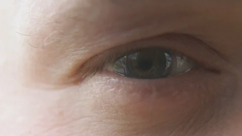Extreme Close-up Of A Man Blinking His Eye Stock Footage 126985121