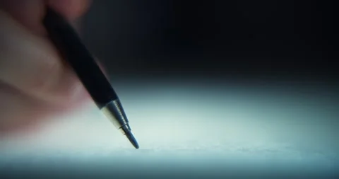 Extreme Close-Up of Man Drawing with Mechanical Pencil. Shallow Depth of Field Stock Footage 343693897