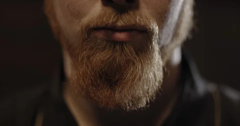 Extreme Close Up Man’s Determined Face Stock Footage 112879027