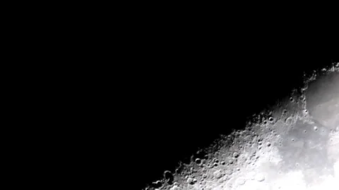 Extreme Close-Up of Moon Craters and Lunar Surface Stock Footage 330195594