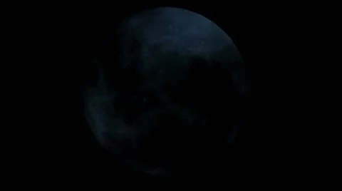 Extreme Close Up of Moon with Passing Clouds - HD Stock Footage 11145740