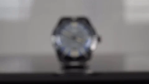 Extreme close up of an Oris Divers Sixty Five watch. Stock Footage 78656512