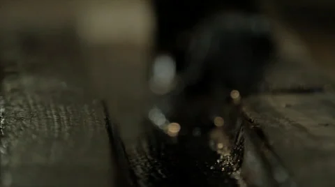 Extreme Close up of paint being brushed on a surface - Slow Motion Stock Footage 41669282