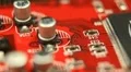 Extreme Close Up Pan Circuit Board Micro Networking Closeup Focus Mainboard View HD Footage