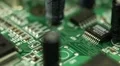 Extreme Close Up Pan Circuit Board High Technology Electricity Micro Networking HD Footage