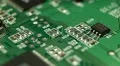 Extreme Close Up Pan Computer Circuit Board CPU Network Server New Technology HD Footage