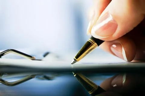 Extreme close-up of a pen Stock Photos