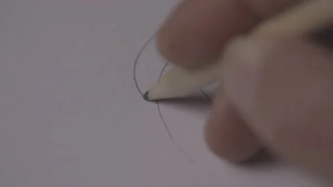 Extreme close up of a pencil that is drawing a draft. Creativity concept Stock Footage 145130378