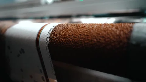 Extreme close up of printer rollers Stock Footage 135160567