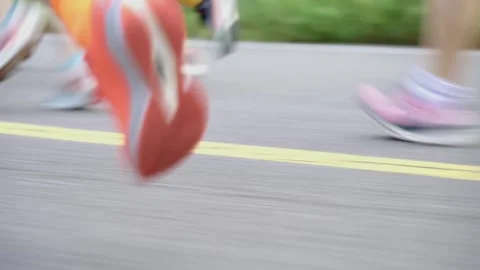 Extreme close-up running shoes Stock-Footage 341738767