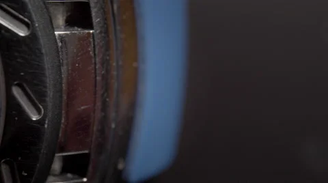 Extreme Close Up of the seconds hand on a men's chronograph watch. Stock-Footage 60029562