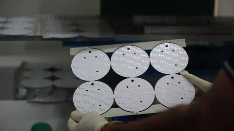Extreme close up shot of automatic glass cutting machine. industrial 4.0 Stock Footage 299574015