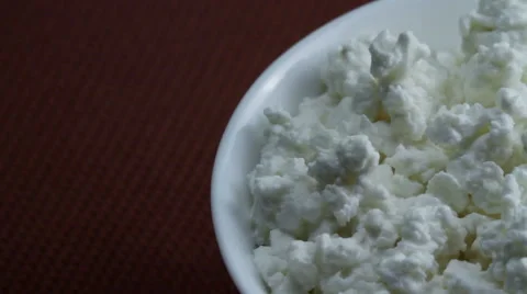 Extreme close-up shot of the curd in the dish Vídeo Stock 62353046