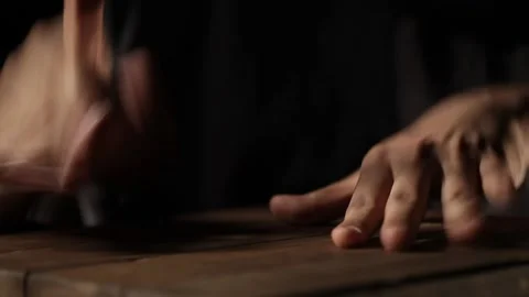 Extreme Close Up Shots of Hands Playing Rhythm Stock Footage 145445297