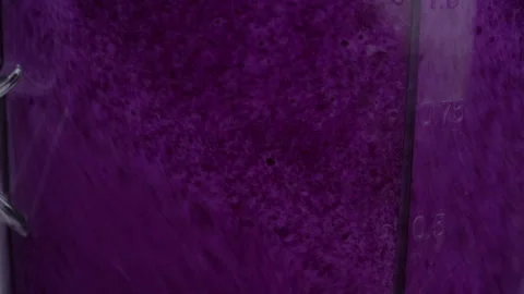 Extreme close up slow motion, the blended purple cabbage. 库存影片 137769393