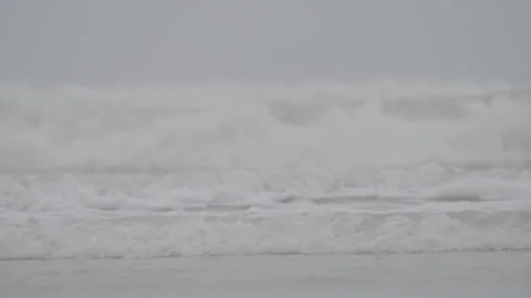 Extreme close up of slow motion waves Stock Footage 169649316