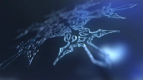 Extreme Close Up Snowflake Rotating Stockbeeldmateriaal 116673558