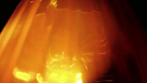 Extreme close-up of soft focused flasher light Stock Footage 73365890