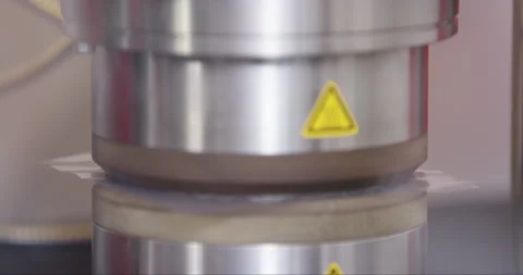 Extreme Close Up Of Something Being Pressed Down Stock Footage 142927465