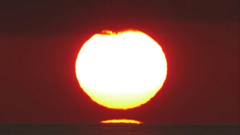 Extreme Close Up of Sunset over the Caribbean Sea Stock Footage 82879055