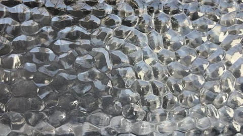 Extreme Close-Up of Textured Bubble Glass Window Stock Footage 331901077