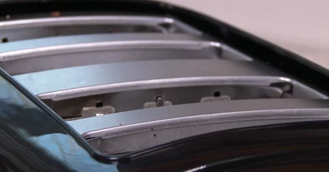 Extreme close up of toast in a toaster, going down and popping up, in 4K Stock Footage 57603892