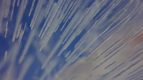 Extreme close up, transparent clear blue ice cube. Frozen icicle texture. Macro. Stock Footage 165149238