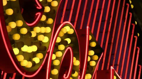 Extreme close up vintage marquee loop Vidéo 23176414
