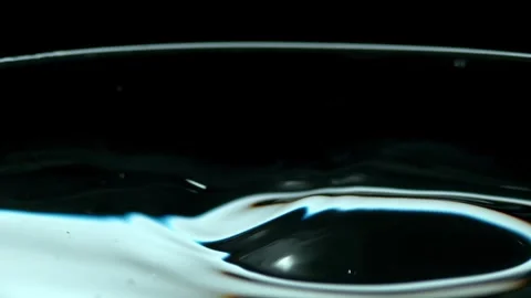 Extreme close up of water drop into pool Video stock 260270287