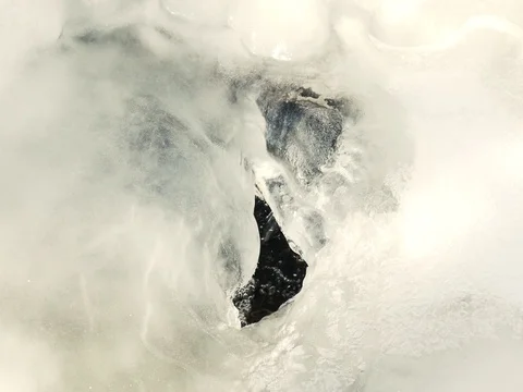 Extreme Close Up of Water Flowing Under Ice Stock Footage 73548159