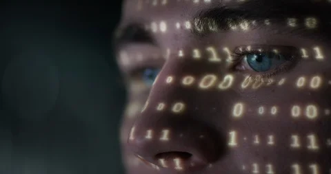 Extreme close-up of young hacker Stock Footage 101683527