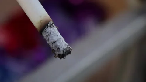 Extreme closeup of burning cigarrette Stock Footage 45564743