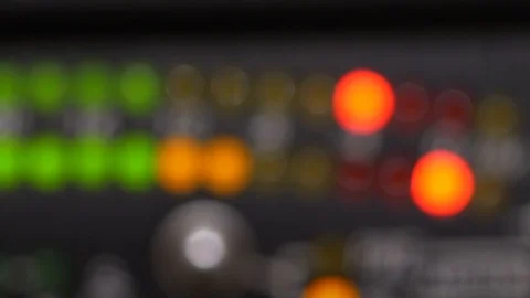 Extreme closeup focus pull audio meters Stock Footage 108040799